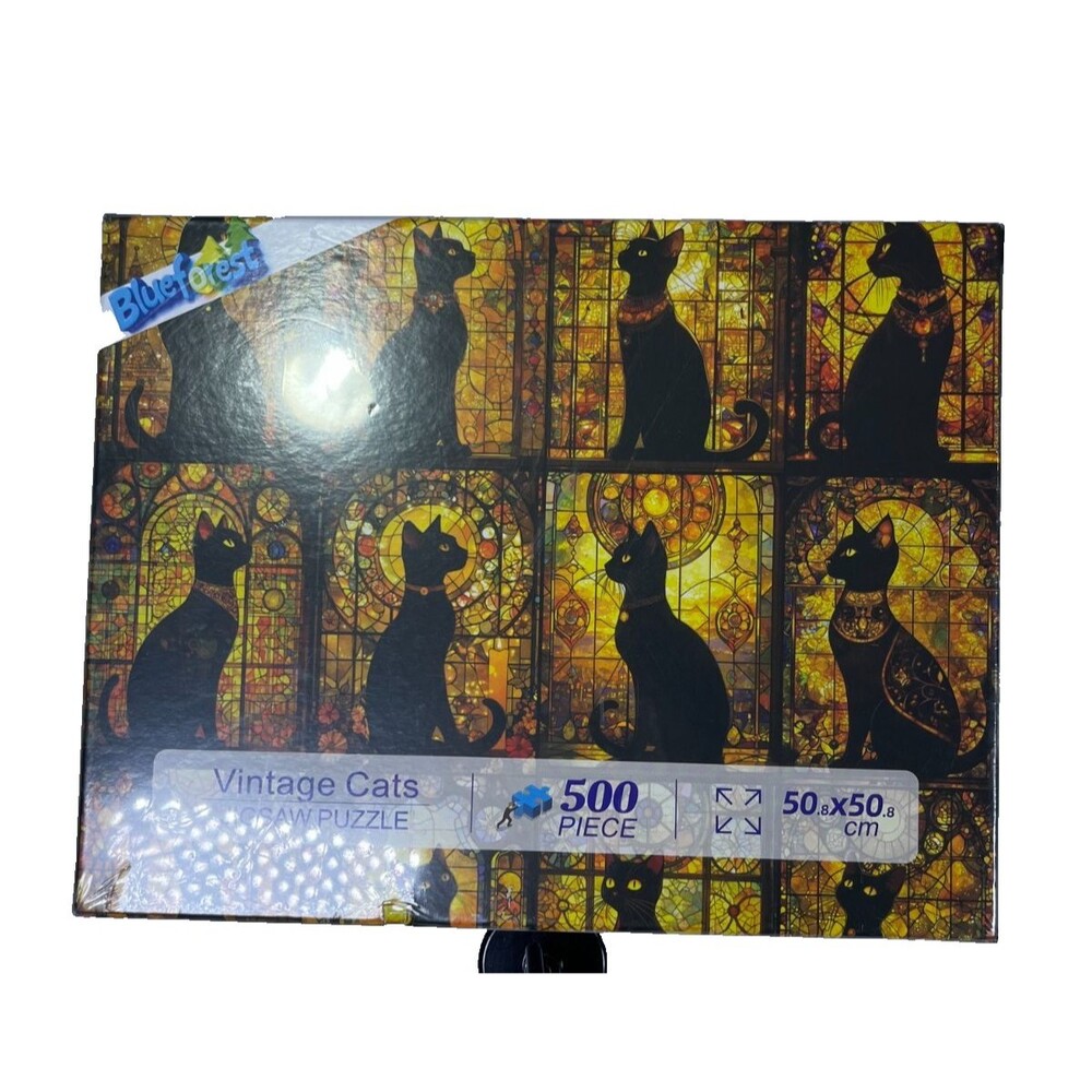 Cats 500 Piece Jigsaw Puzzle BlueForest Sealed 50.8x50.8cm Cat Art